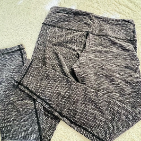 Lululemon | Heathered Gray Leggings activewear gym - Picture 3 of 6